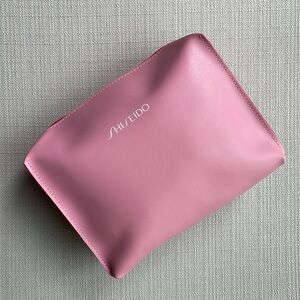 Shiseido pink cosmetics bag